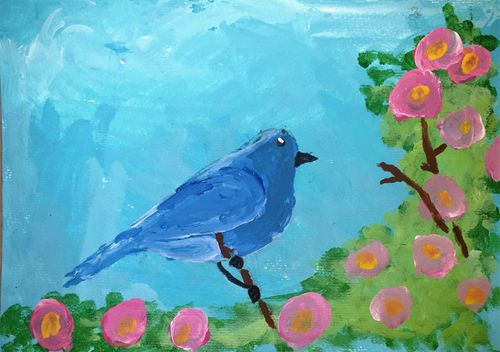2nd-3rd Grade - Honorable Mention - Spring Bluebird