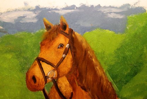 4th-6th Grade - Honorable Mention - Horse in Foliage