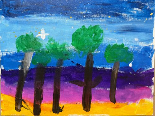 PK-1st Grade - Honorable Mention - Trees in the Night