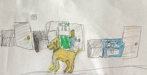 PK-1st Grade - Honorable Mention - A Dog At Home