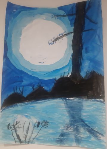 2nd-3rd Grade - Honorable Mention - Full Moon